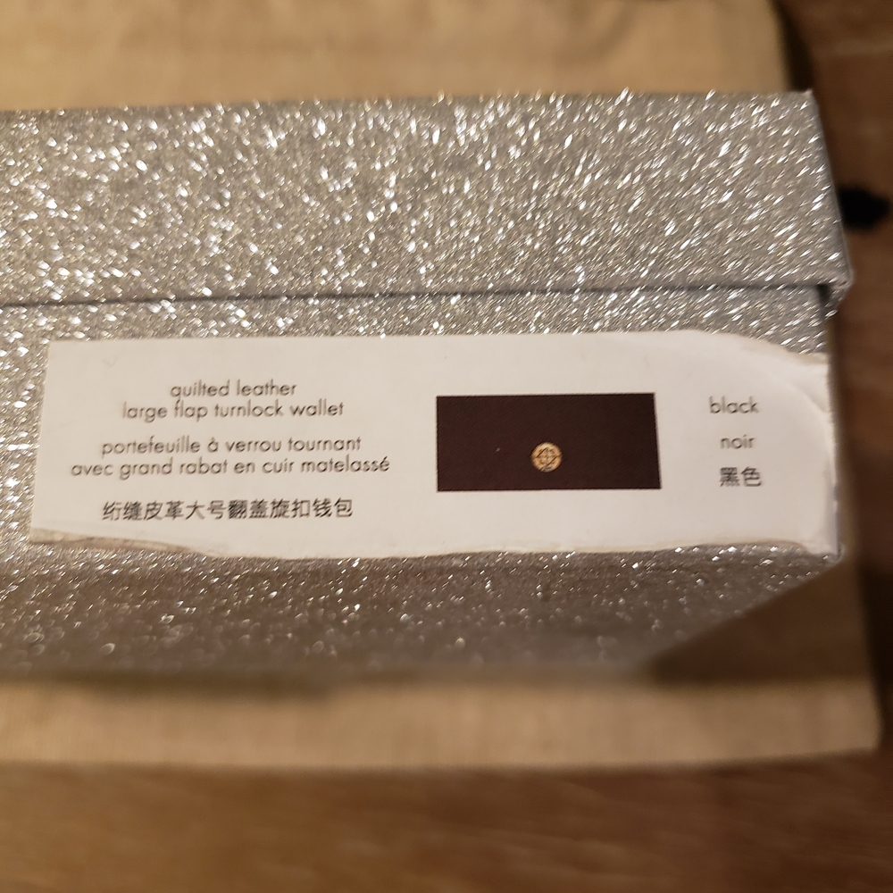 NIB! Kate Spade Black Quilted Leather Turnlock Wallet (Retail $279) - Picture 8 of 10